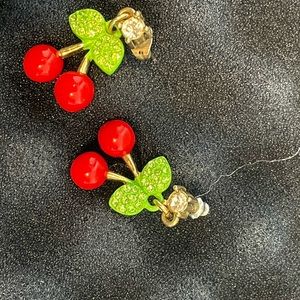 Jeweled cherry earrings
